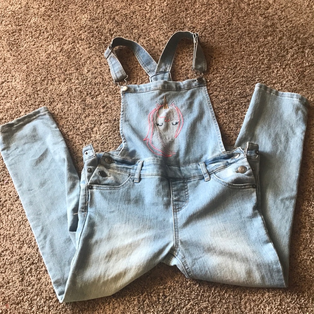 Adorable unicorn overalls, rarely worn